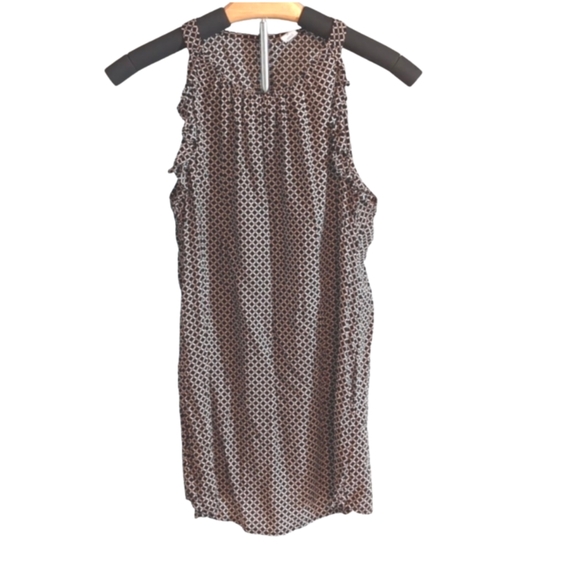 Old Navy Brown Geometric Print Sleeveless Tank Top | Size M Lightweight Blouse - Picture 1 of 8